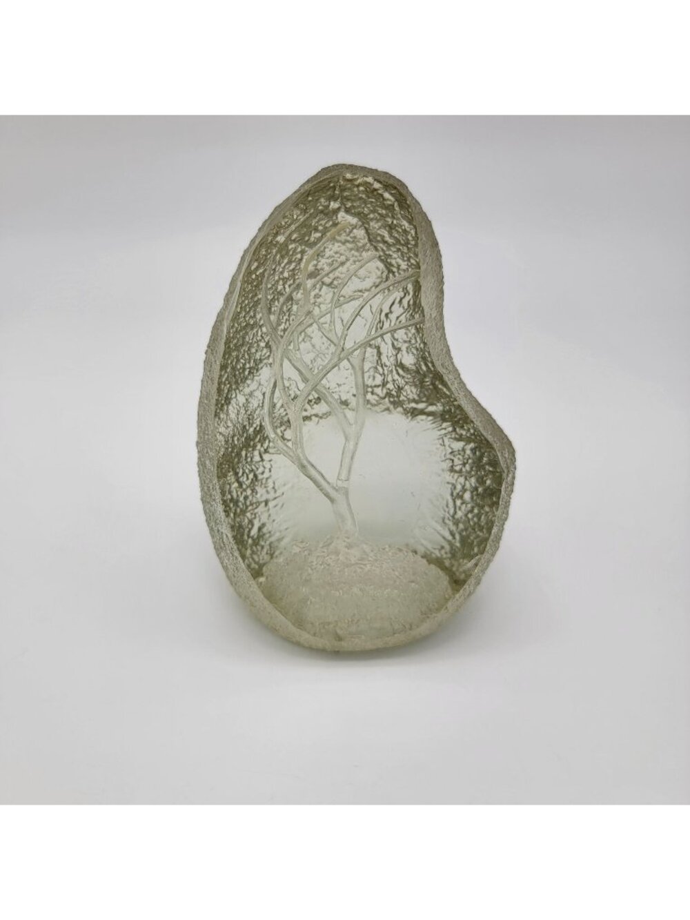 Vintage Carved Lucite Tree Nightlight Paperweight